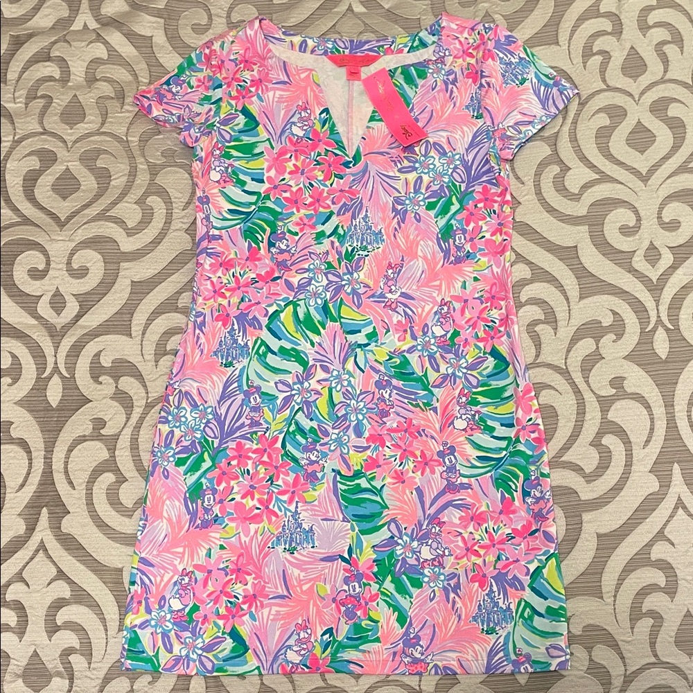 NWT Lilly Pulitzer Disney Dreamin Sophiletta Short Sleeve Dress Size Small - Picture 2 of 4